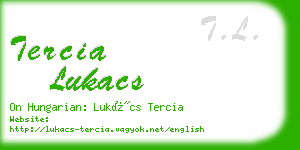 tercia lukacs business card